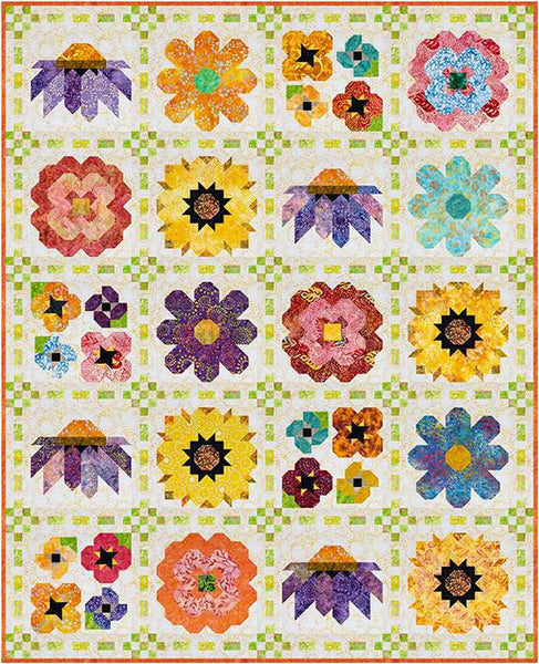 Wildflower Seeds Quilt PATTERN P076 by Kelly Fannin - Riley Blake - INSTRUCTIONS Only - Fat Eighth Fat Quarter and Scrap Friendly