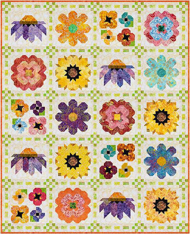 Wildflower Seeds Quilt PATTERN P076 by Kelly Fannin - Riley Blake - INSTRUCTIONS Only - Fat Eighth Fat Quarter and Scrap Friendly