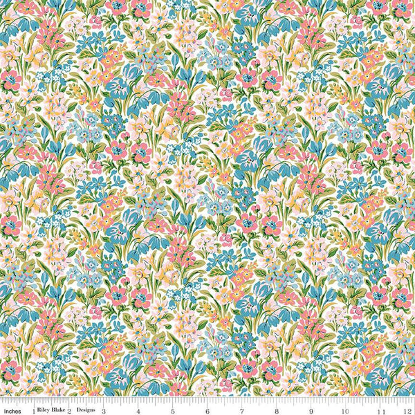 SALE London Parks Kew Blooms A 01666864A - Riley Blake Designs - Floral Flowers - Liberty Fabrics - Quilting Cotton Fabric