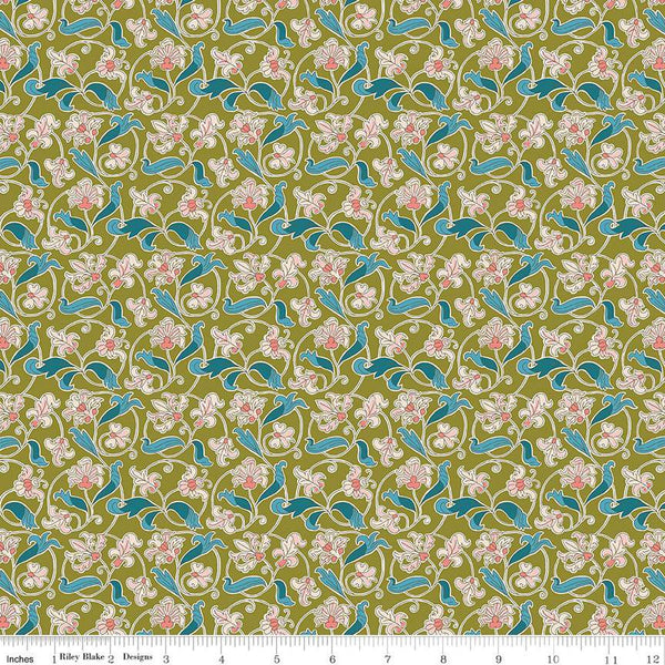 SALE London Parks Park Gates A 01666865A - Riley Blake Designs - Floral Flowers - Liberty Fabrics - Quilting Cotton Fabric