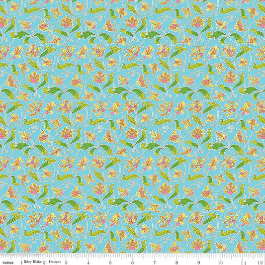 SALE London Parks Park Gates C 01666865C - Riley Blake Designs - Floral Flowers - Liberty Fabrics - Quilting Cotton Fabric