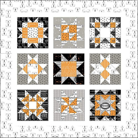 SALE Star Sampler Quilt PATTERN P120 by J. Wecker Frisch - Riley Blake Design - INSTRUCTIONS Only - Pieced Star Blocks