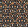 SALE Haunted Adventure Spooky Kitties C13112 Charcoal - Riley Blake Designs - Halloween Cats Cat Kittens Flowers - Quilting Cotton Fabric