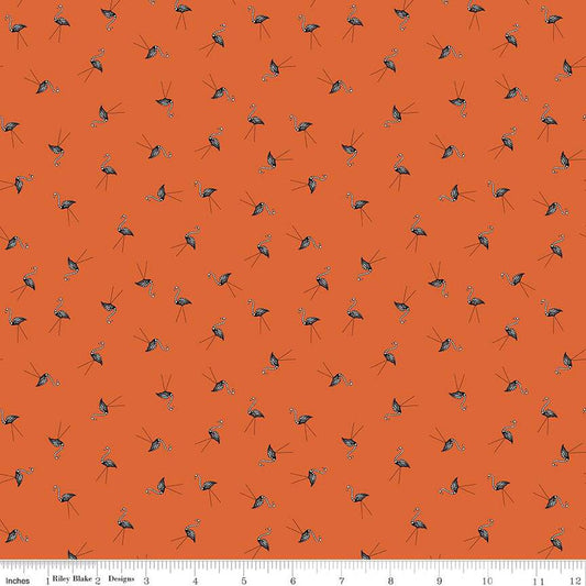 DEAL Haunted Adventure Skeleton Flamingos C13114 Autumn - Riley Blake Designs - Halloween Birds Bird - Quilting Cotton Fabric