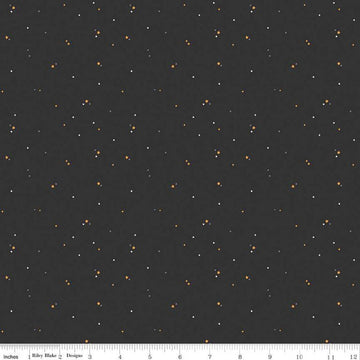 Haunted Adventure Stars C13115 Charcoal - Riley Blake Designs - Halloween - Quilting Cotton Fabric