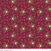 Fat Quarter End of Bolt - Silent Night Olive Branch Berry SPARKLE - Riley Blake - Quilting Cotton