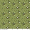 Silent Night Olive Branch SC13572 Olive SPARKLE - Riley Blake Designs - Christmas Flowers Leaves Gold SPARKLE - Quilting Cotton Fabric