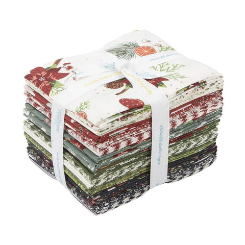 Yuletide Forest Fat Quarter Bundle 21 pieces - Riley Blake Designs - Pre cut Precut - Christmas - Quilting Cotton Fabric
