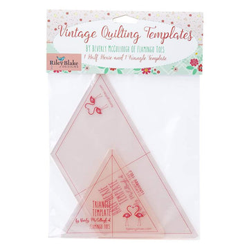 DEAL Triangle & Half Hexie Template Set STT-14828 - Beverly McCullough - Riley Blake - Acrylic - For Vintage Garden Vintage Star Quilts