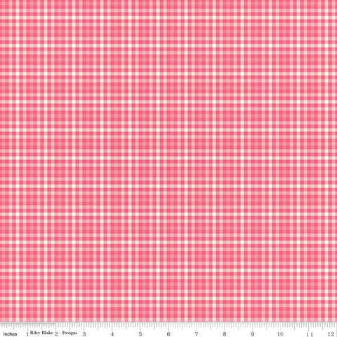 Adel in Summer Plaid C13394 Berry - Riley Blake Designs - 1/8" Check Checks - Quilting Cotton Fabric