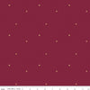 Fat Quarter End of Bolt - Silent Night Follow the Star SC13575 Berry SPARKLE - Riley Blake - Christmas Stars Gold - Quilting Cotton Fabric