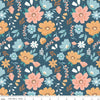 20" End of Bolt - SALE Live, Love, Glamp Main C13500 Denim - Riley Blake Designs - Floral Flowers - Quilting Cotton Fabric