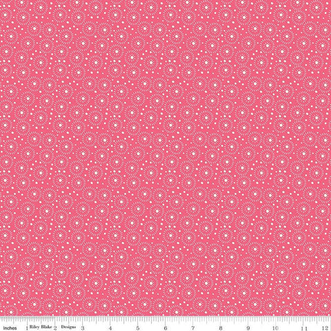 Adel in Summer Seeds C13395 Berry - Riley Blake Designs - Dots Concentric Circles - Quilting Cotton Fabric