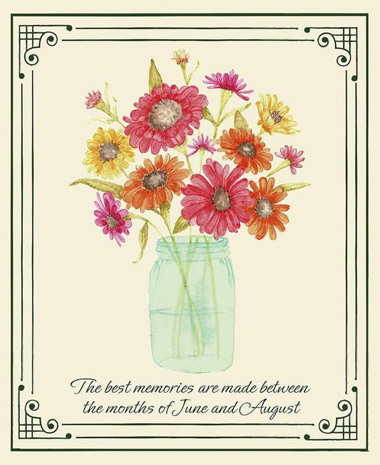 DEAL Adel in Summer Panel P13398 - Riley Blake Designs - Floral Flowers Cream - Quilting Cotton Fabric