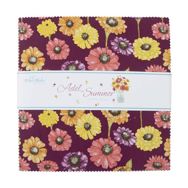 Adel in Summer Layer Cake 10" Stacker Bundle - Riley Blake Designs - 42 piece Precut Pre cut - Floral - Quilting Cotton Fabric