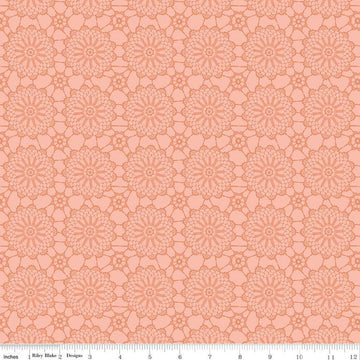 SALE Live, Love, Glamp Crochet C13502 Blush - Riley Blake Designs - Doily Medallions - Quilting Cotton Fabric