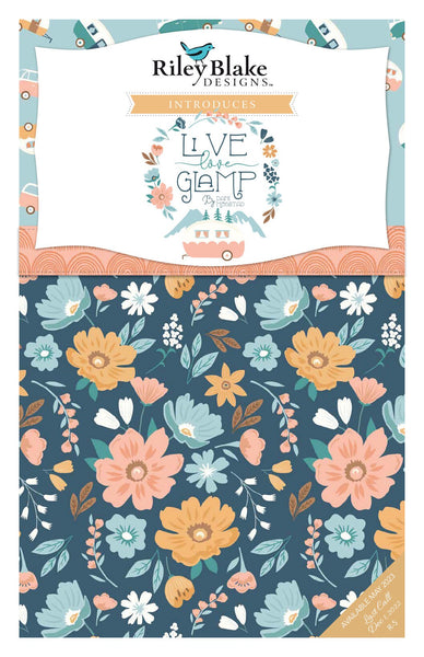 Live, Love, Glamp Fat Quarter Bundle 21 pieces - Riley Blake Designs - Pre cut Precut - Glamping Camping - Quilting Cotton Fabric