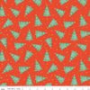 15" End of Bolt - SALE Holiday Cheer Trees C13612 Red - Riley Blake Designs - Christmas Trees Stars - Quilting Cotton Fabric