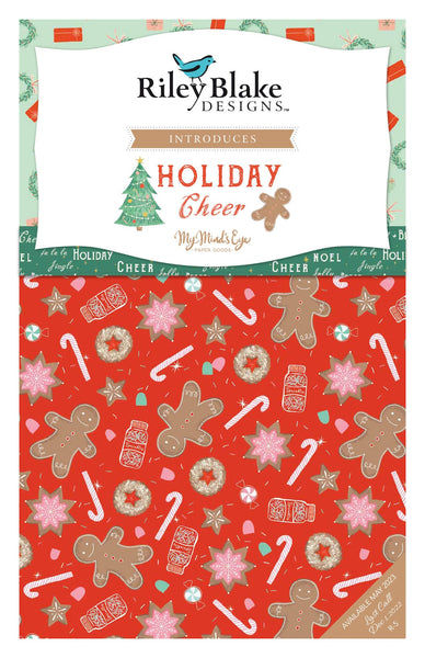 Holiday Cheer Layer Cake 10" Stacker Bundle - Riley Blake Designs - 42 piece Precut Pre cut - Christmas - Quilting Cotton Fabric