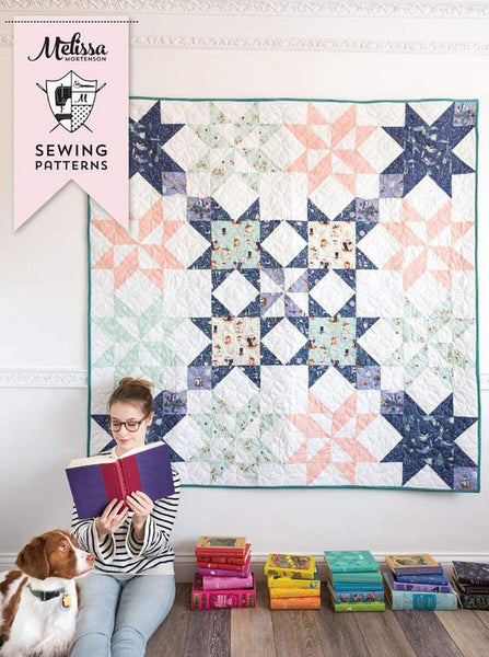 SALE Star Bright Quilt PATTERN P115 by Melissa Mortenson - Riley Blake Design - INSTRUCTIONS Only - Sawtooth Star Novelty Fabric Friendly