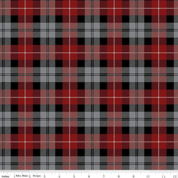 SALE FLANNEL Tartan Plaid F638 Red - Riley Blake Designs - FLANNEL Cotton Fabric