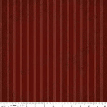 Kringle Stripes C13444 Red - Riley Blake Designs - Christmas Folk Art Textured Tone-on-Tone Stripe Striped - Quilting Cotton Fabric