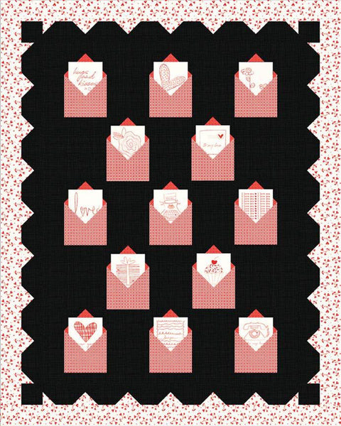 SALE From the Heart Quilt PATTERN P157 by Sandy Gervais - Riley Blake Design - INSTRUCTIONS Only - Includes Love Notes Quilt Pattern