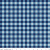 Simply Country PRINTED Gingham C13413 Navy - Riley Blake Designs - 1/2" Blue/Navy Check - Quilting Cotton Fabric