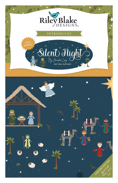 Silent Night Charm Pack 5" Stacker Bundle - Riley Blake Designs - 42 piece Precut Pre cut - Christmas Nativity - Quilting Cotton Fabric