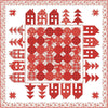 SALE Hamlet Quilt PATTERN P180 - Wendy Sheppard - Riley Blake Designs - INSTRUCTIONS Only - Snowball Quilt Blocks Houses Pine Trees Stars