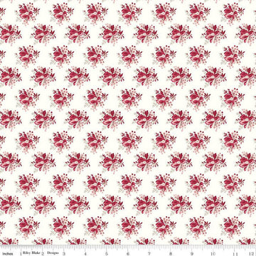 CLEARANCE Heartfelt Bouquets C13494 Cream - Riley Blake Designs - Floral Flowers - Quilting Cotton Fabric