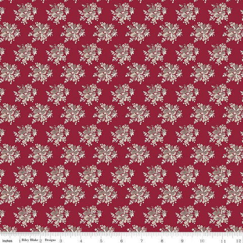 SALE Heartfelt Bouquets C13494 Ruby - Riley Blake Designs - Floral Flowers - Quilting Cotton Fabric