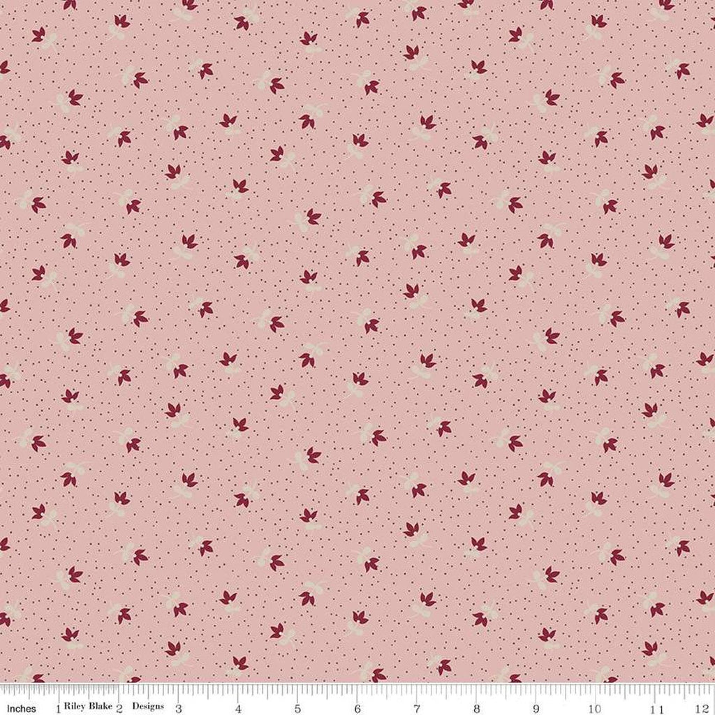 Heartfelt Ditsy C13497 Rose - Riley Blake Designs - Floral Flowers Pin Dots - Quilting Cotton Fabric