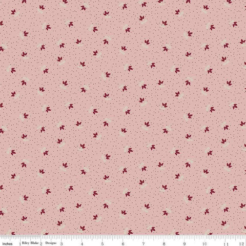 SALE Heartfelt Ditsy C13497 Rose - Riley Blake Designs - Floral Flowers Pin Dots - Quilting Cotton Fabric
