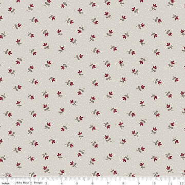 SALE Heartfelt Ditsy C13497 Light Taupe - Riley Blake Designs - Floral Flowers Pin Dots - Quilting Cotton Fabric