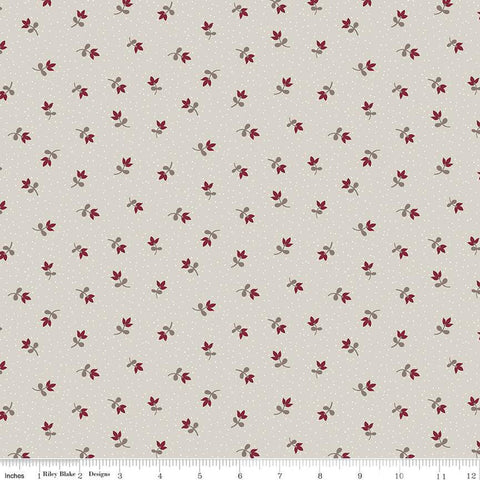 Heartfelt Ditsy C13497 Light Taupe - Riley Blake Designs - Floral Flowers Pin Dots - Quilting Cotton Fabric