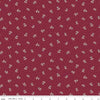 Fat Quarter End of Bolt - Heartfelt Ditsy C13497 Ruby - Riley Blake Designs - Floral Flowers Pin Dots - Quilting Cotton Fabric