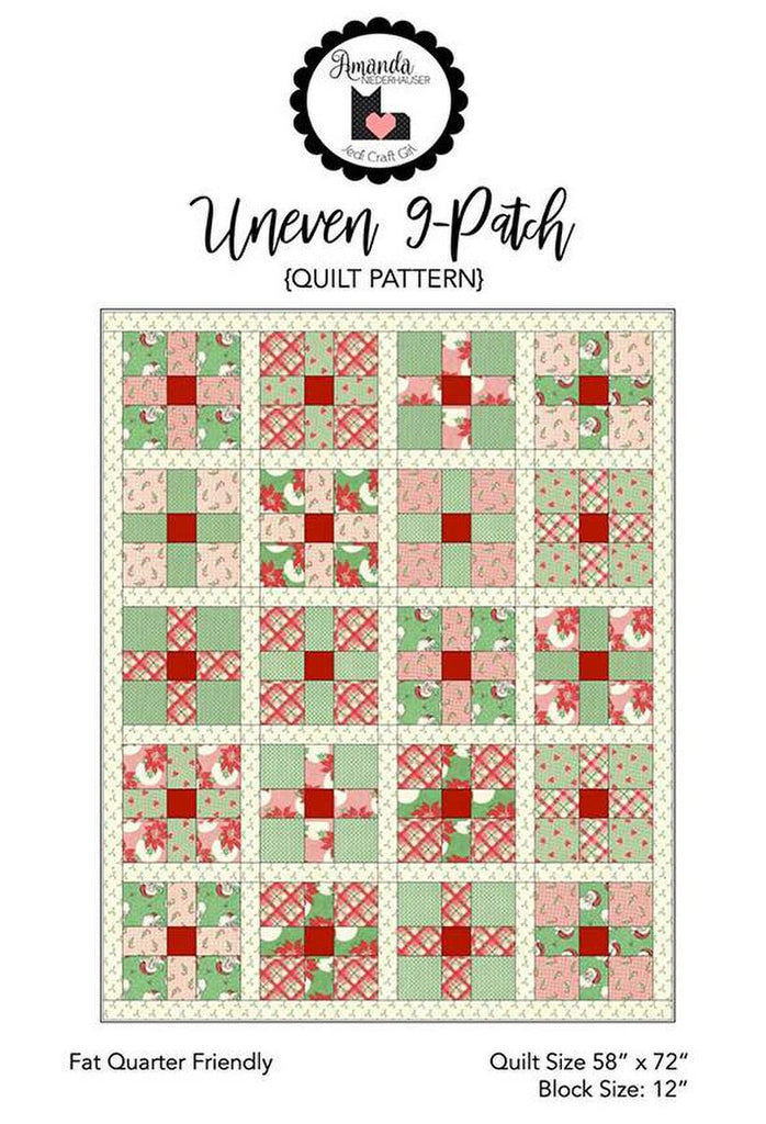 Uneven Nine-Patch Quilt PATTERN P156 by Amanda Niederhauser - Riley Blake Design - INSTRUCTIONS Only - Fat Quarter Friendly 9-Patch