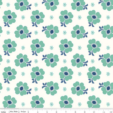 2 Yard 28" End of Bolt - SALE Bee Vintage WIDEBACK WB13092 Sea Glass - Riley Blake - 108" - Lori Holt - Quilting Cotton Fabric