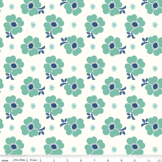 2 Yard 29" End of Bolt - SALE Bee Vintage WIDEBACK WB13092 Sea Glass - Riley Blake - 108" - Lori Holt - Quilting Cotton Fabric