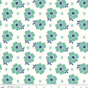2 Yard 28" End of Bolt - SALE Bee Vintage WIDEBACK WB13092 Sea Glass - Riley Blake - 108" - Lori Holt - Quilting Cotton Fabric