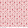 Christmas with Scaredy Cat Cat and Canes C13534 Pink - Riley Blake Designs - Santa Hats Candy Canes - Quilting Cotton Fabric