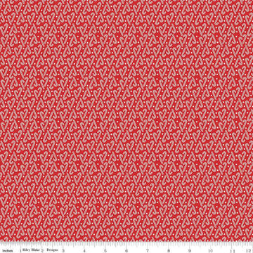 The Magic of Christmas Candy Canes C13647 White - Riley Blake Designs - Candy Canes Stars on White - Quilting Cotton Fabric