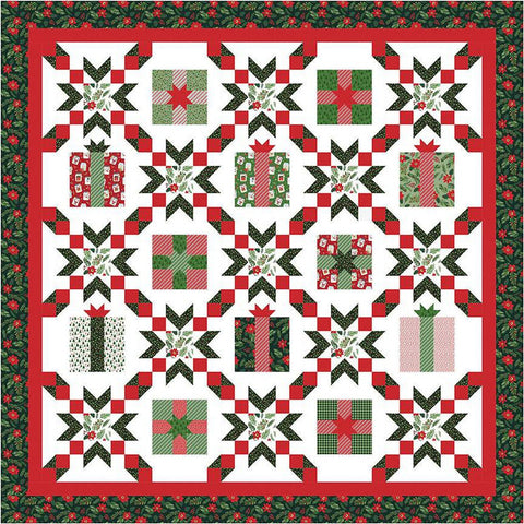 SALE A Christmas Gift PATTERN P188 by Sew-n-Quilt - Riley Blake Designs - INSTRUCTIONS Only - Piecing Flying Geese Half-Square Triangles