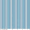 13" End of Bolt Piece - SALE Simply Country Stripes C13415 Dream - Riley Blake Designs - Blue White Stripe Striped - Quilting Cotton Fabric