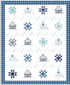 SALE Simply Country Stars Quilt Panel P13419 - Riley Blake Designs - Barns Stars White Blue - Quilting Cotton Fabric