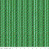 Fat Quarter End of Bolt - Twas Sugarplum Stripe C13465 Green - Riley Blake Designs - Christmas Stripes Striped - Quilting Cotton Fabric