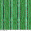 22" End of Bolt - Twas Sugarplum Stripe C13465 Green - Riley Blake Designs - Christmas Stripes Striped - Quilting Cotton Fabric