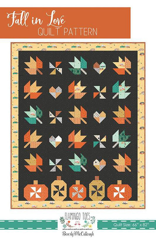 DEAL Fall in Love Quilt PATTERN P138 - Beverly McCullough - Riley Blake Designs - INSTRUCTIONS Only - Autumn Halloween