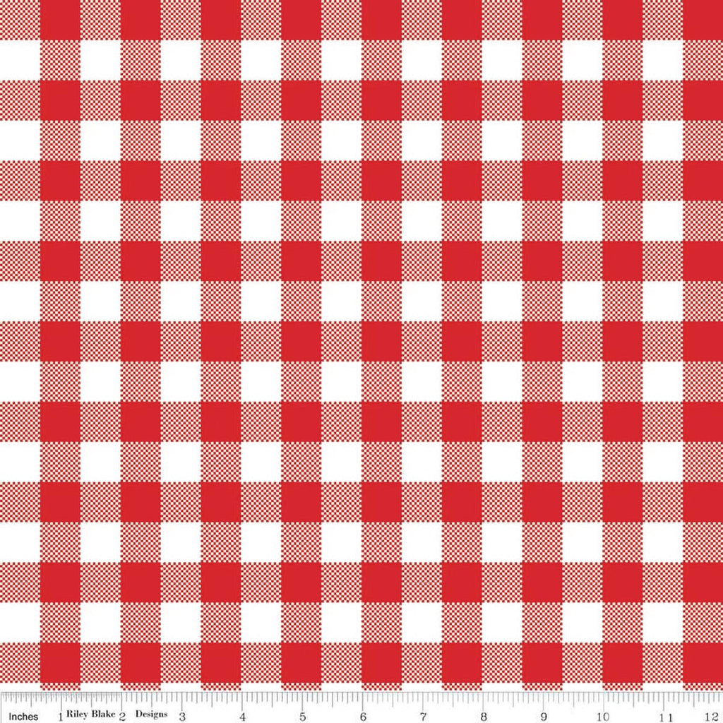 Peace on Earth Checks C13455 White - Riley Blake Designs - Christmas Check Checkered - Quilting Cotton Fabric